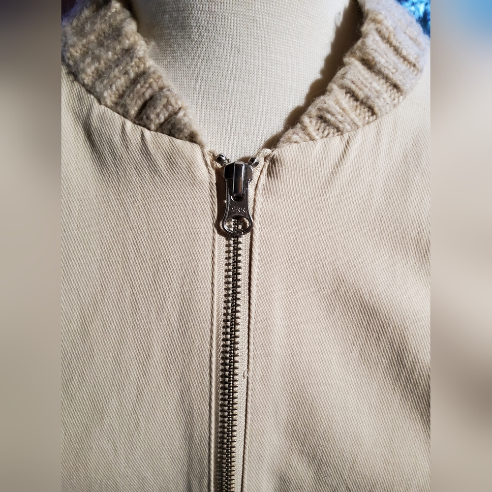 Anthropologie Beige Bomber Jacket - Picture 6 of 8